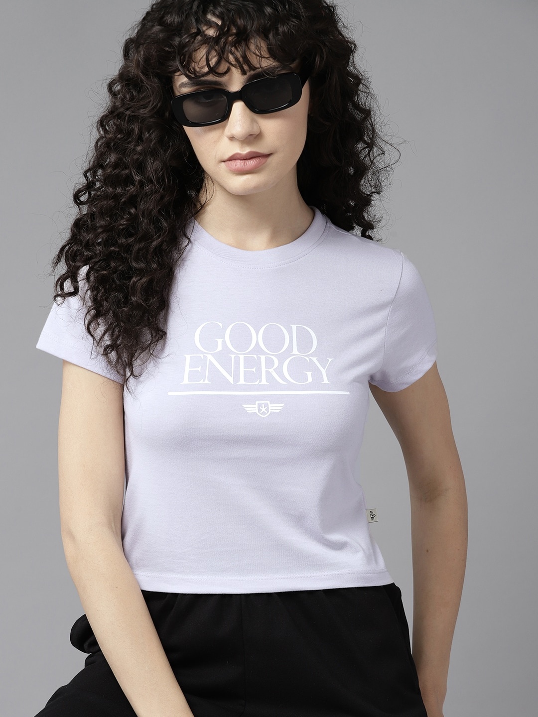 

The Roadster Lifestyle Co. Typography Printed T-shirt, Lavender