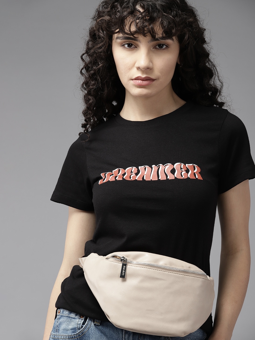

The Roadster Lifestyle Co. Typography Printed T-shirt, Black