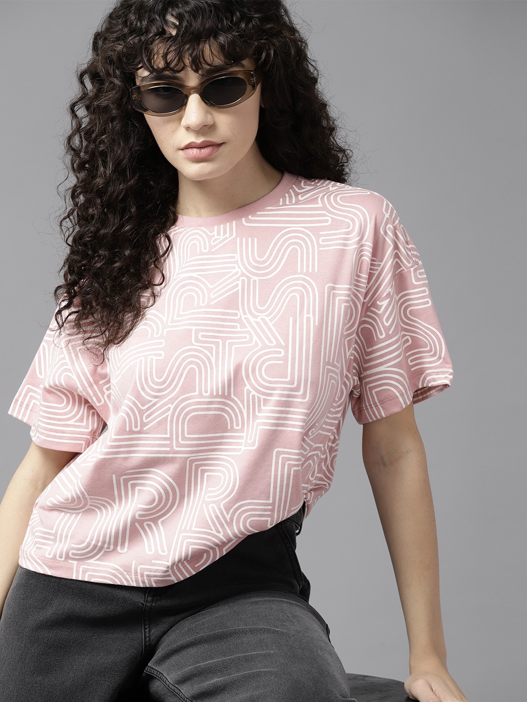 

The Roadster Lifestyle Co. Typography Printed T-shirt, Pink