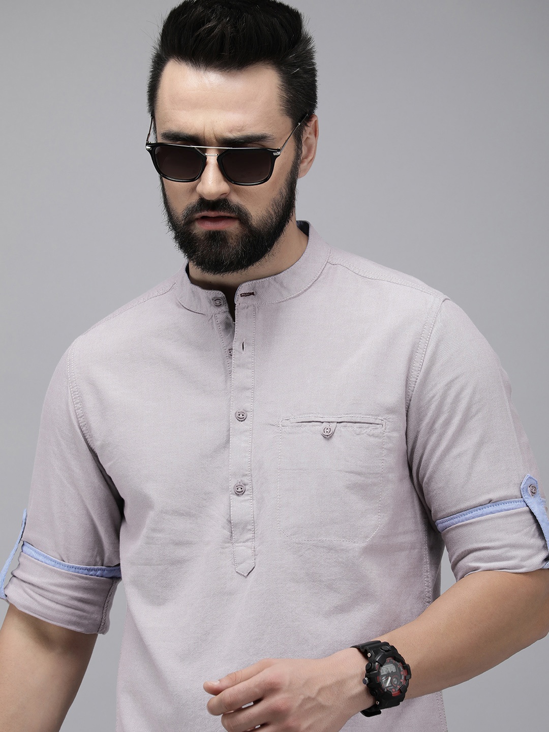 

The Roadster Life Co. Solid Pure Cotton Casual Shirt, Mauve