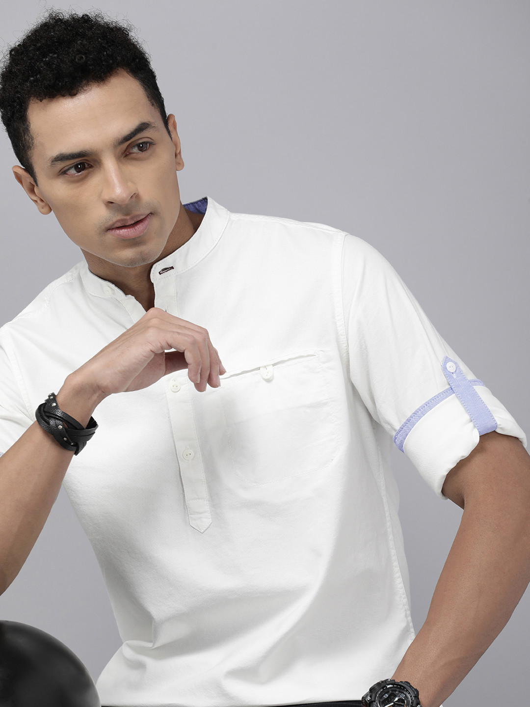 

The Roadster Life Co. Pure Cotton Casual Shirt, White