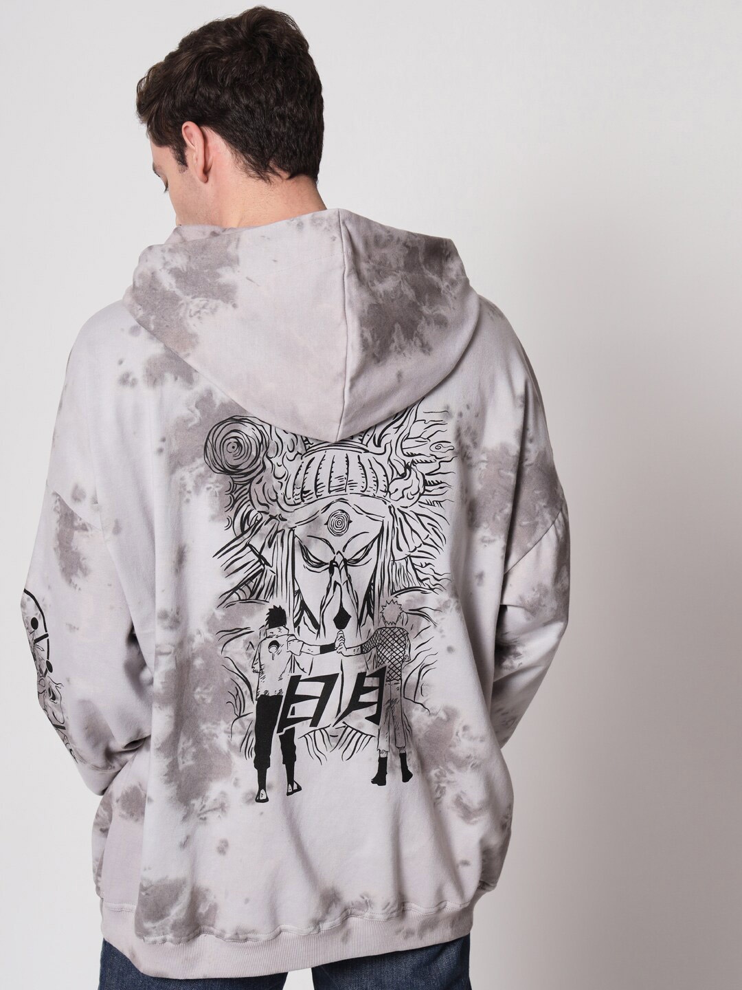 

COMICSENSE Anime Naruto Printed Hooded Sweatshirt, Grey