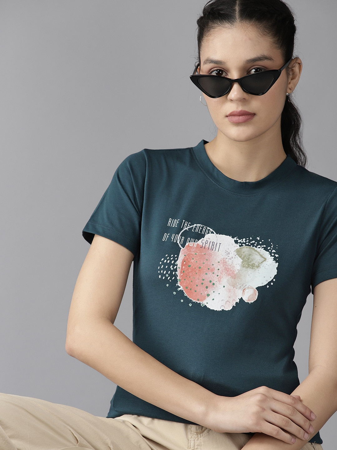 

The Roadster Lifestyle Co. Graphic Printed T-shirt, Teal