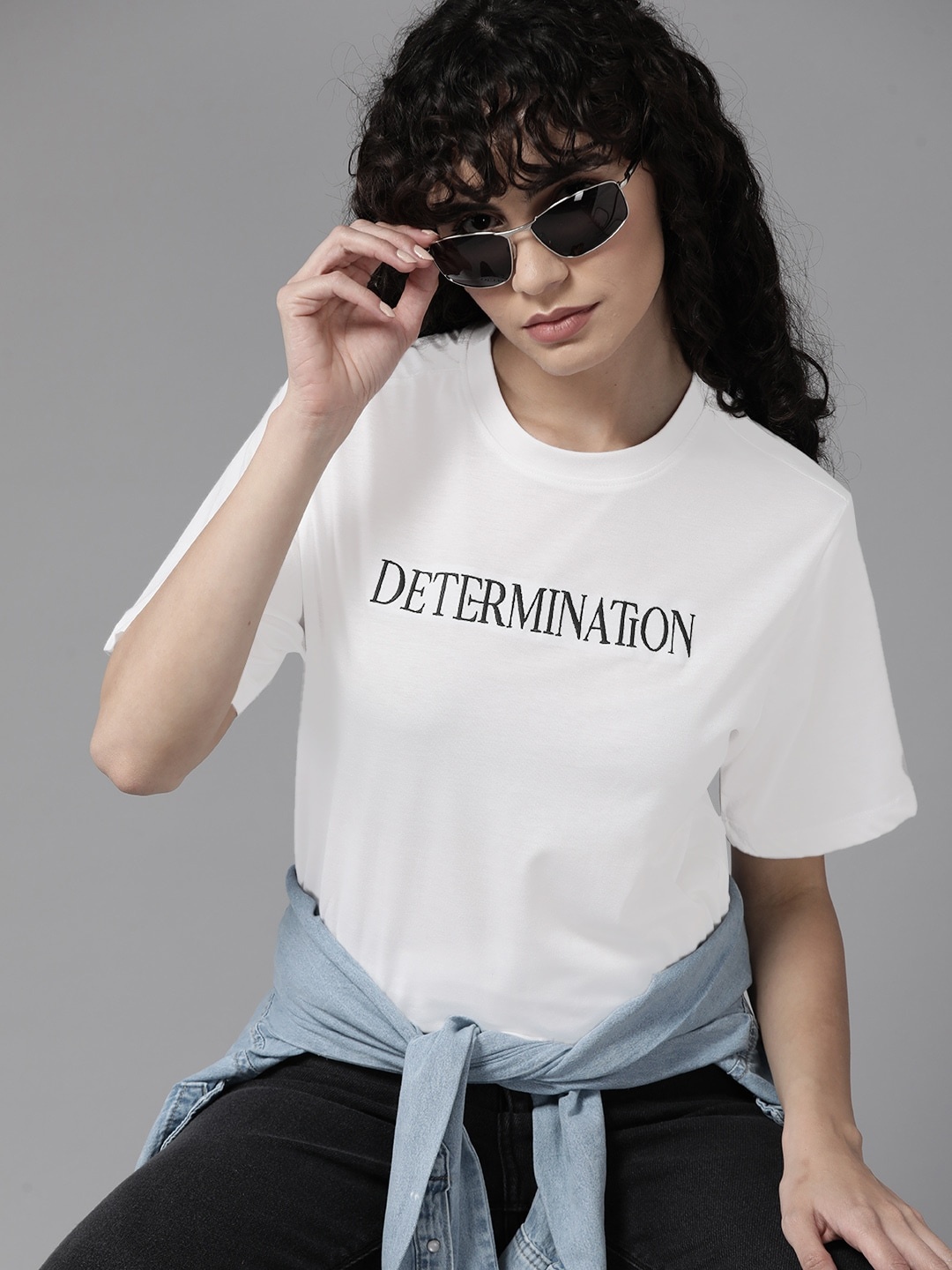 

Roadster Women Typography Printed T-shirt, White