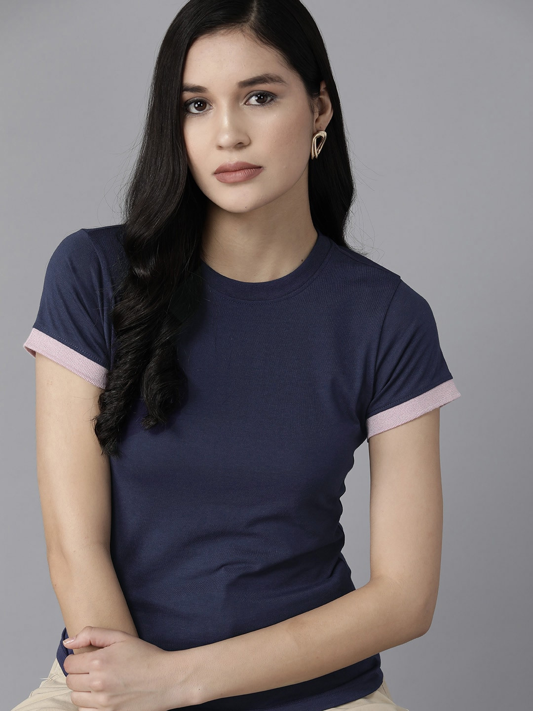 

The Roadster Lifestyle Co.Solid T-shirt, Navy blue