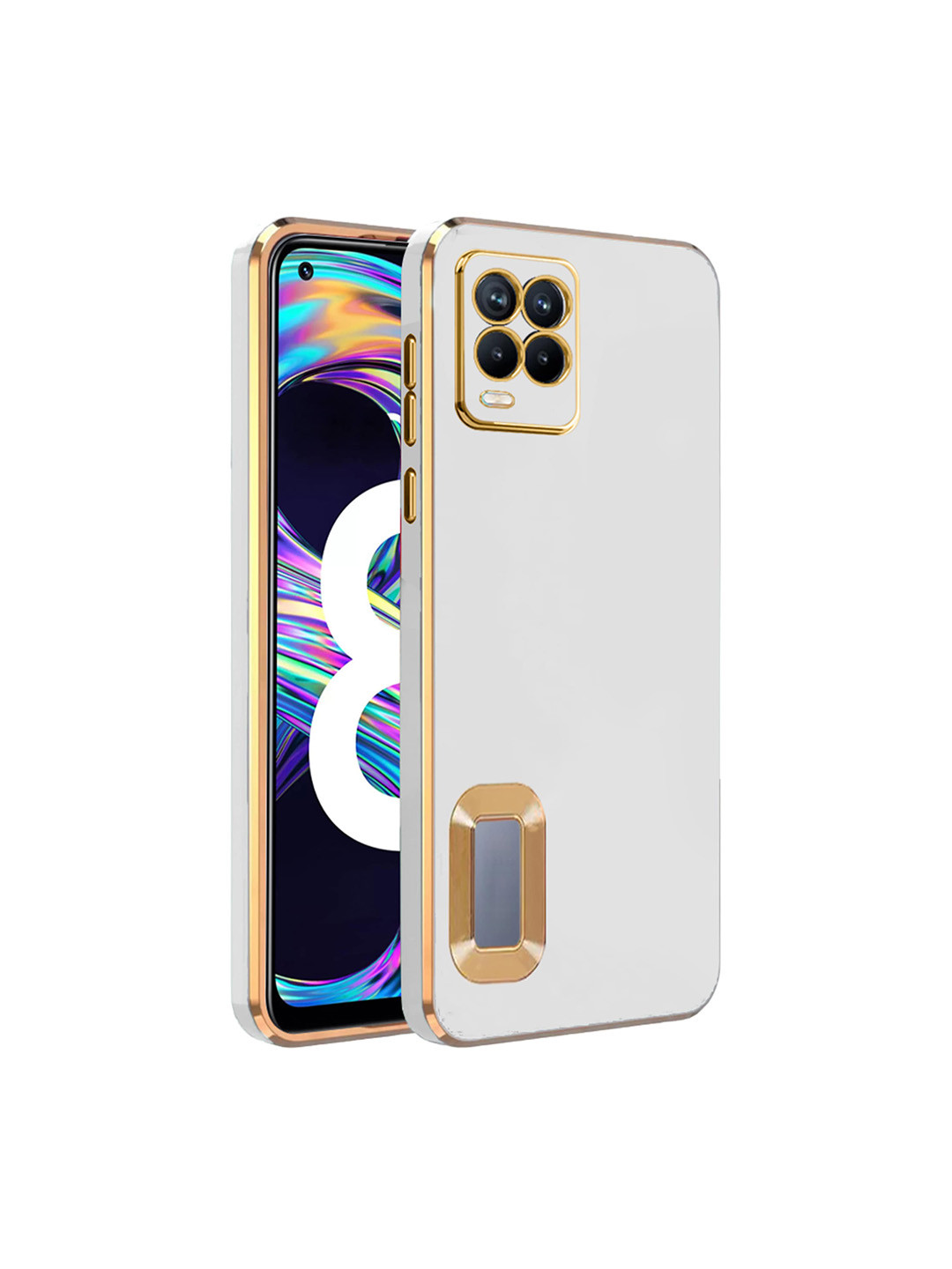 

Karwan Realme 8 Phone Back Cover, White