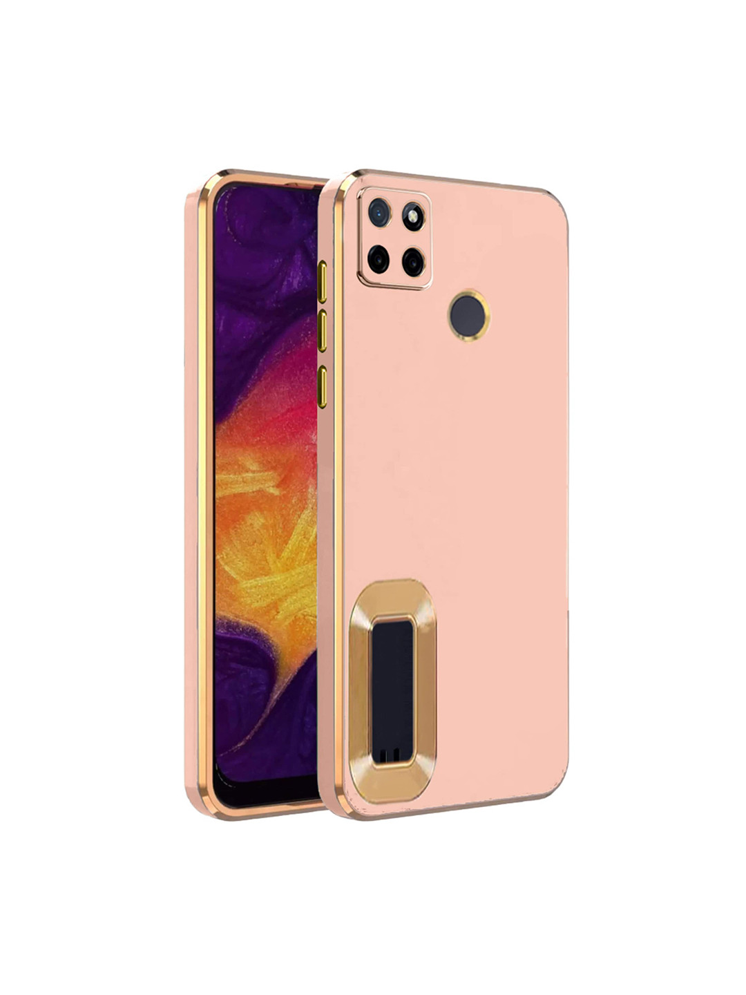 

Karwan Compatible Sweat Proof Realme C21Y Phone Back Cover, Pink