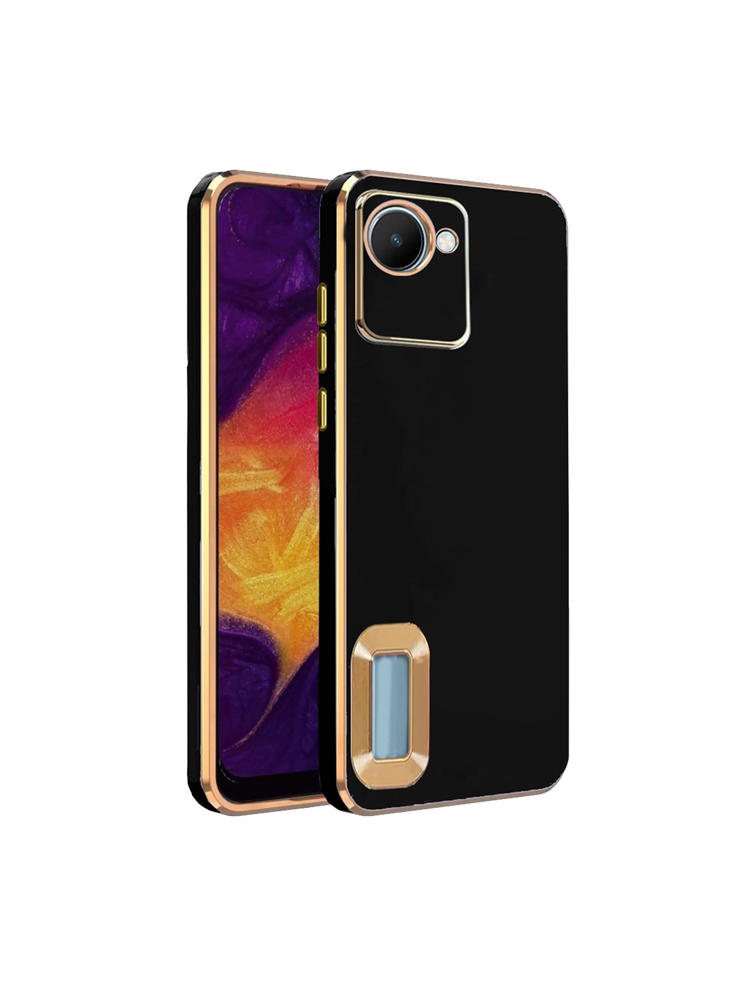 

Karwan Realme C30 Camera Protection Phone Back Cover, Black