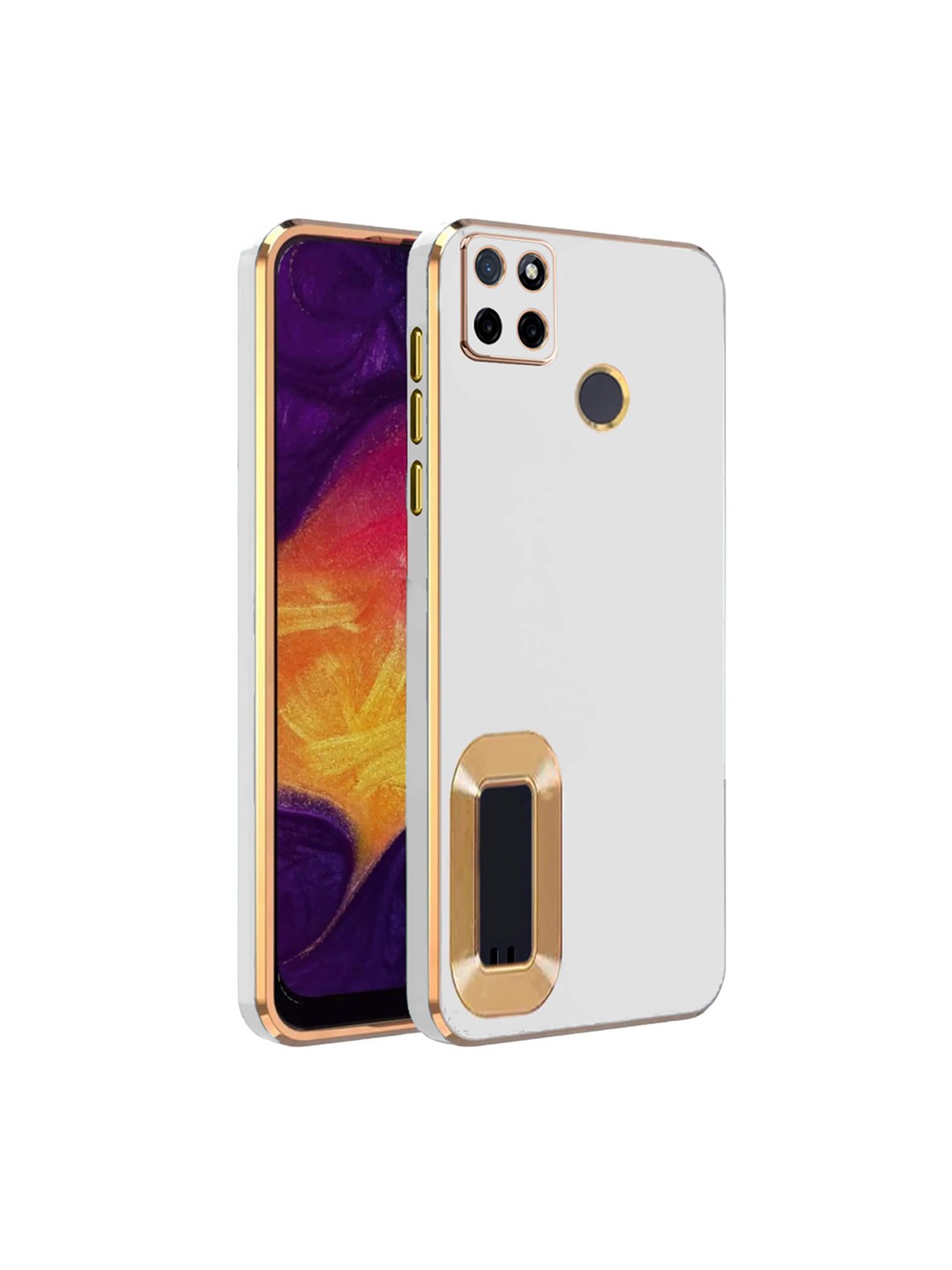 

Karwan Compatible Sweat Proof Realme C21Y Phone Back Cover, White