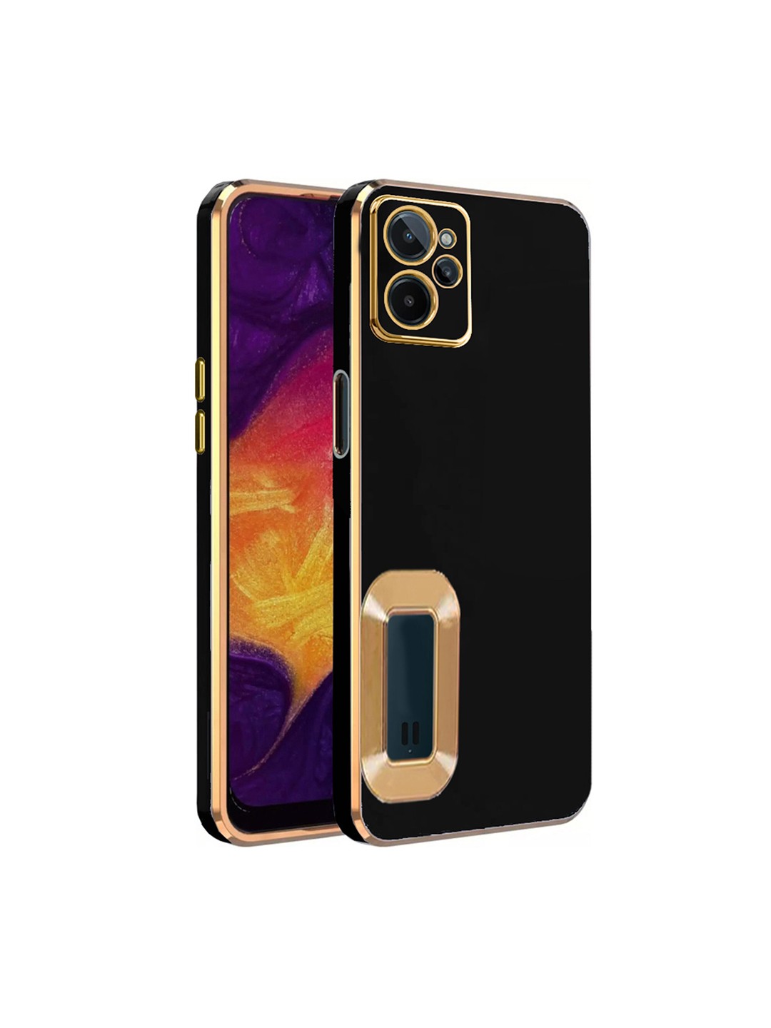 

Karwan Compatible Sweat Proof Realme C31 Phone Back Cover, Black