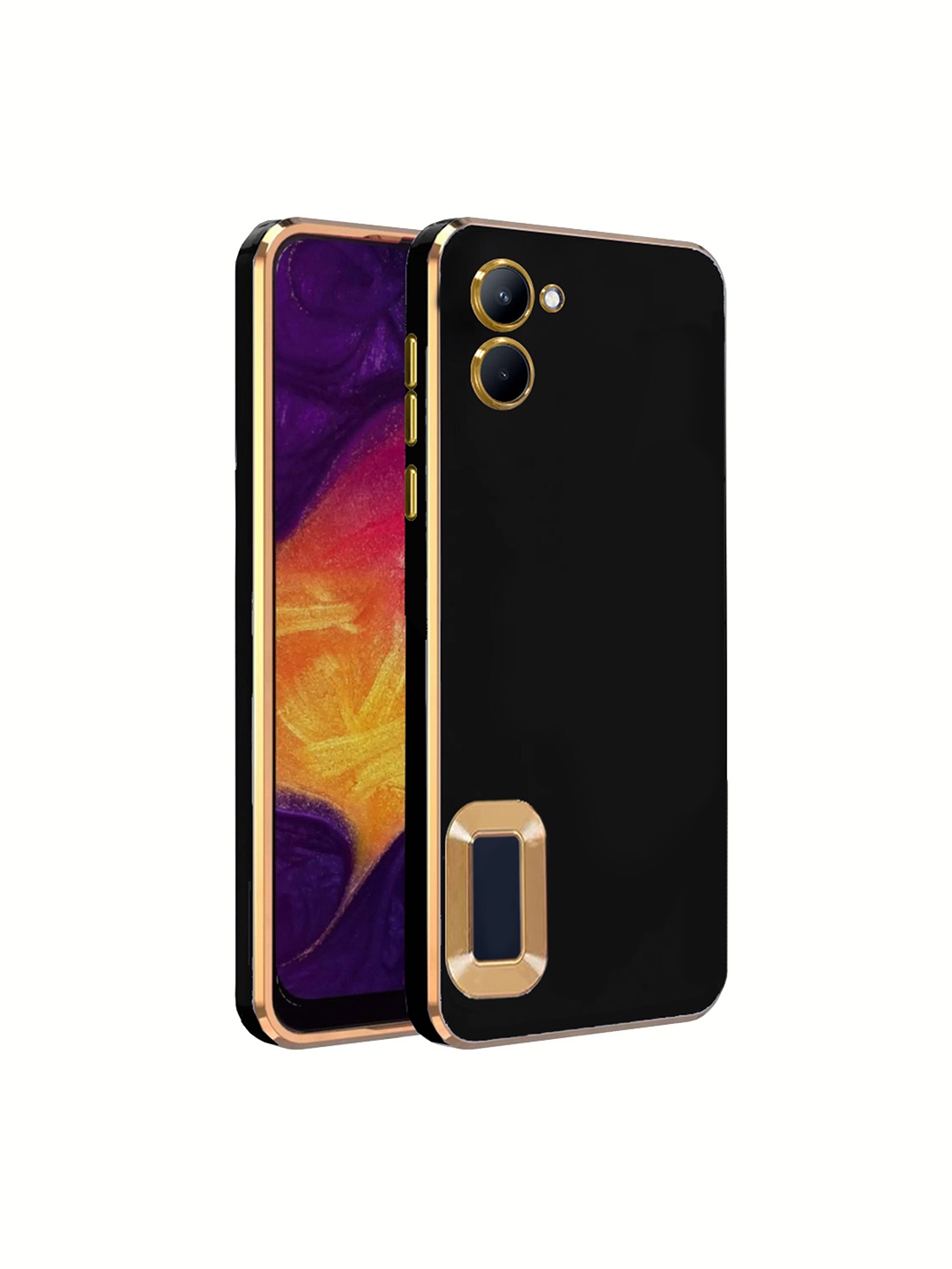 

Karwan Realme C33 Sweat Proof Silicone Phone Back Cover, Black