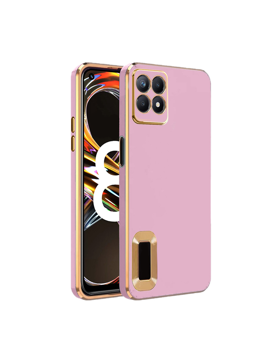 

Karwan Realme 8i Phone Back Cover, Pink