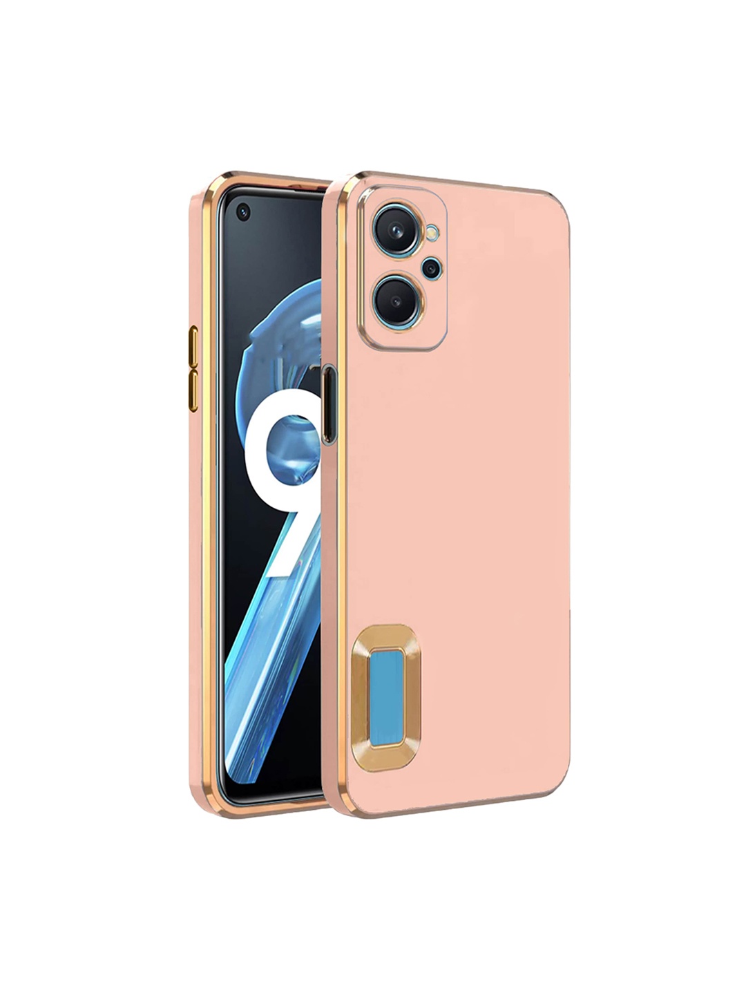 

Karwan Realme 9i Camera Protection Phone Back Cover, Peach
