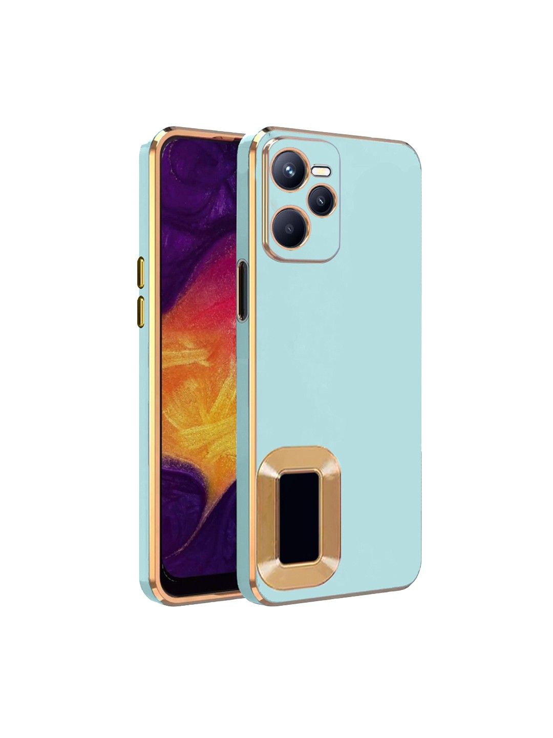 

Karwan Camera Protection Realme C35 Phone Back Cover, Green