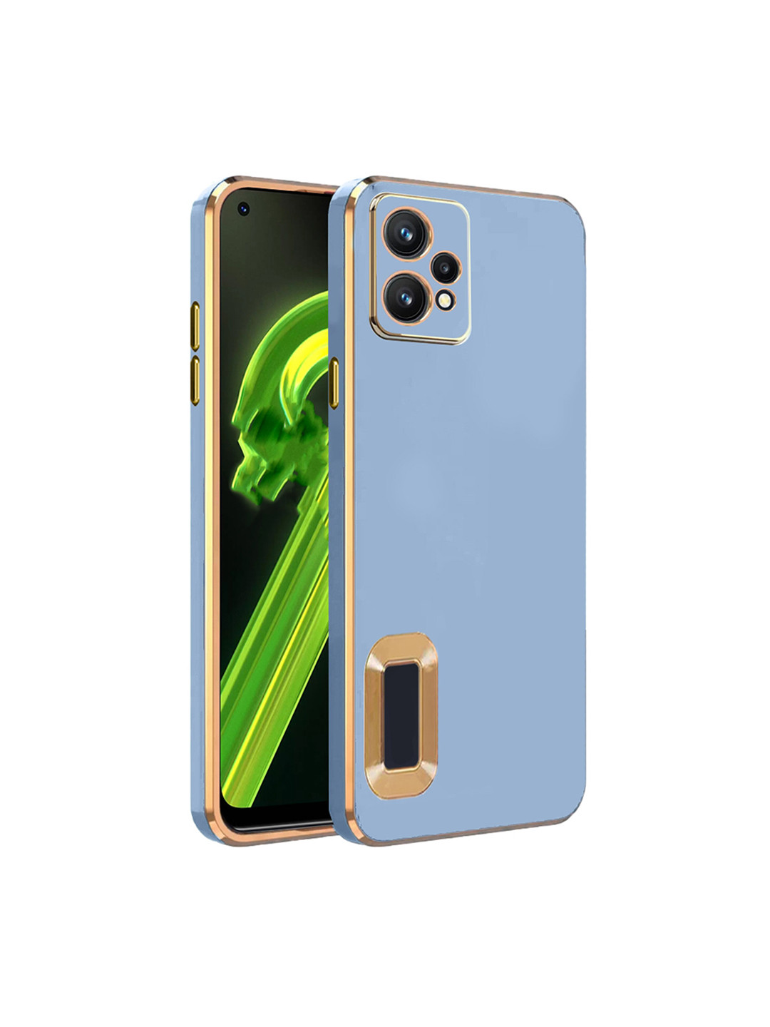 

Karwan Camera Protection Realme 9 5G Phone Back Cover, Blue