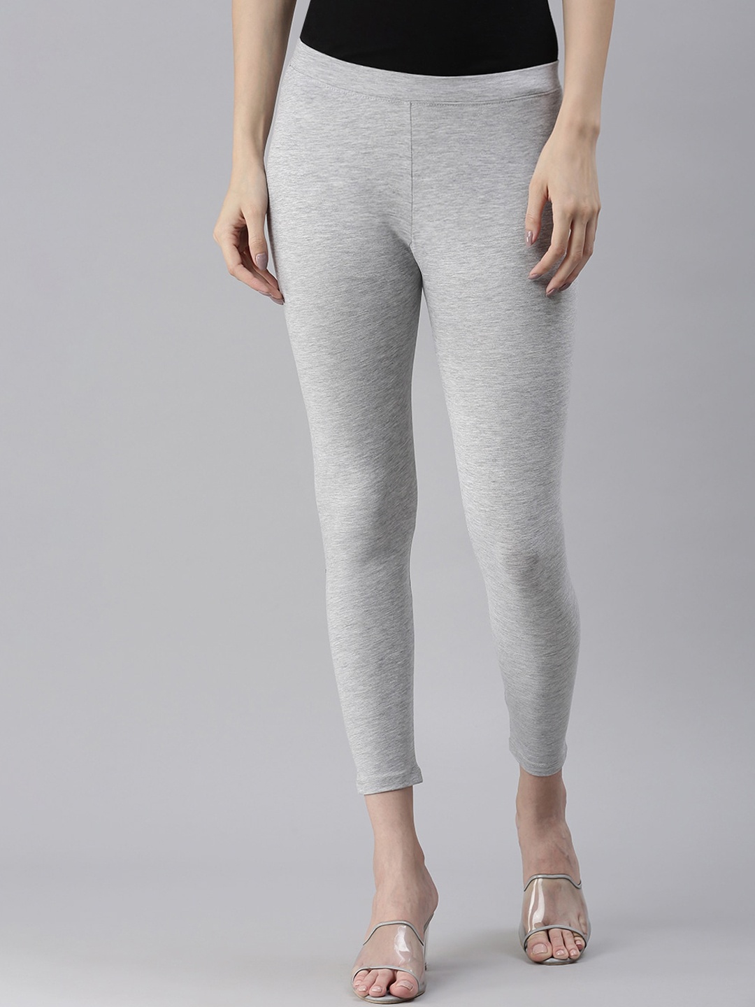 

Kryptic Ankle-Length Leggings, Grey melange