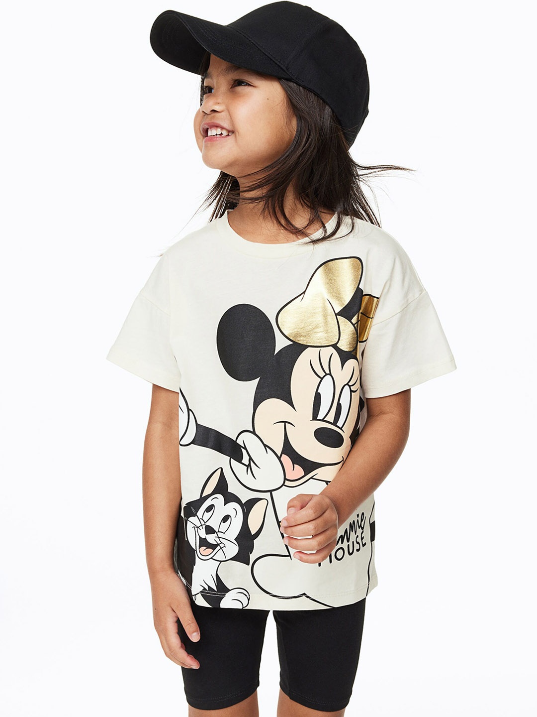 

H&M Girls 2-Piece Minnie Mouse Printed Set, Off white