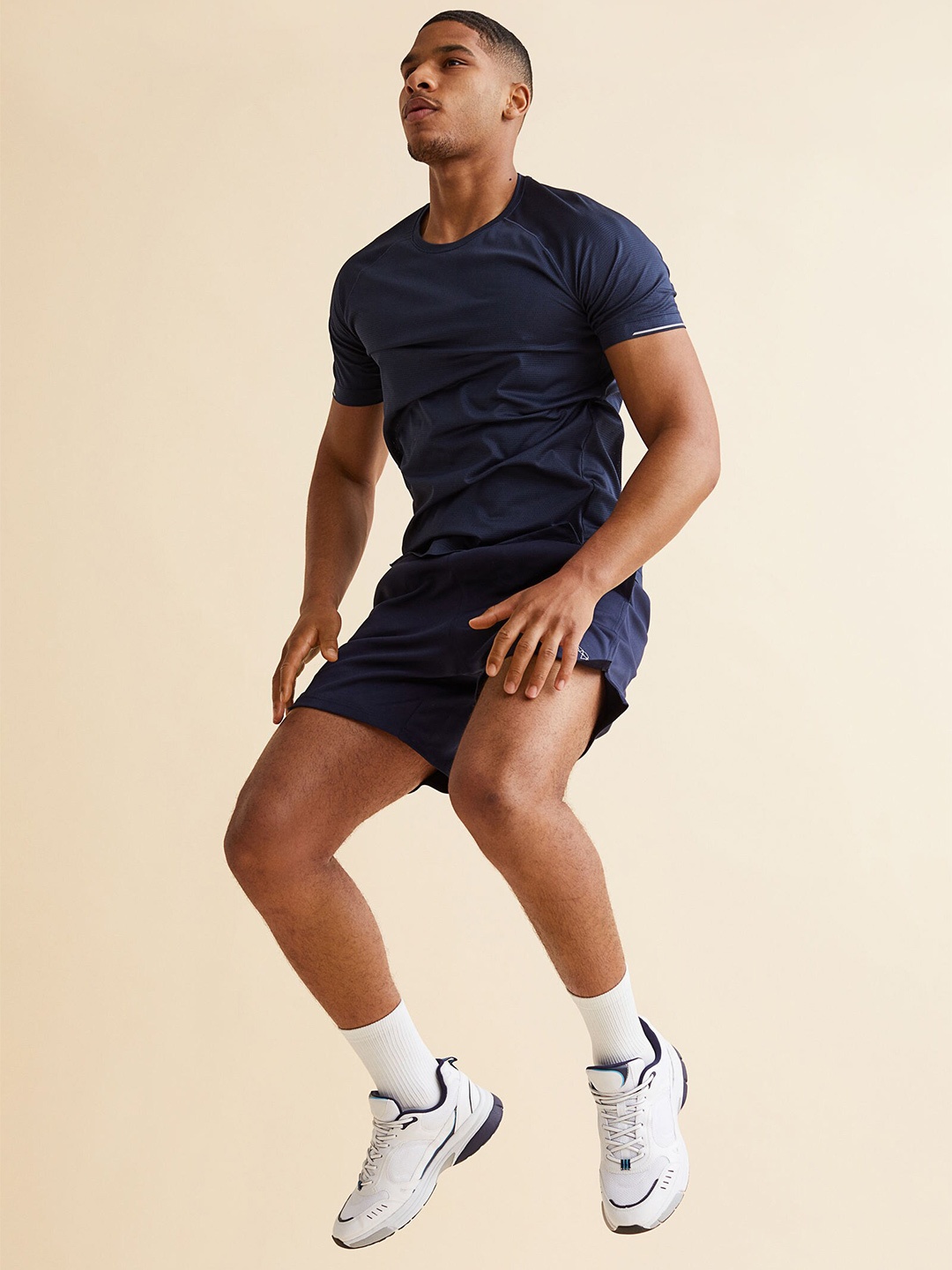 

H&M Men DryMove Running top, Navy blue