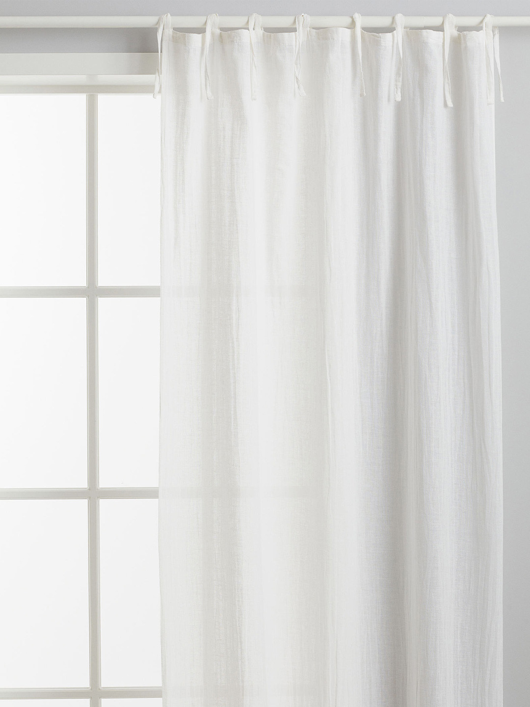 

H&M White 2-Pack Linen-Mix Curtains