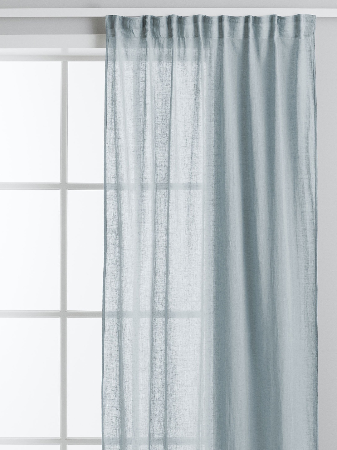 

H&M Turquoise Blue 2-Pack Multiway Linen-Blend Curtains