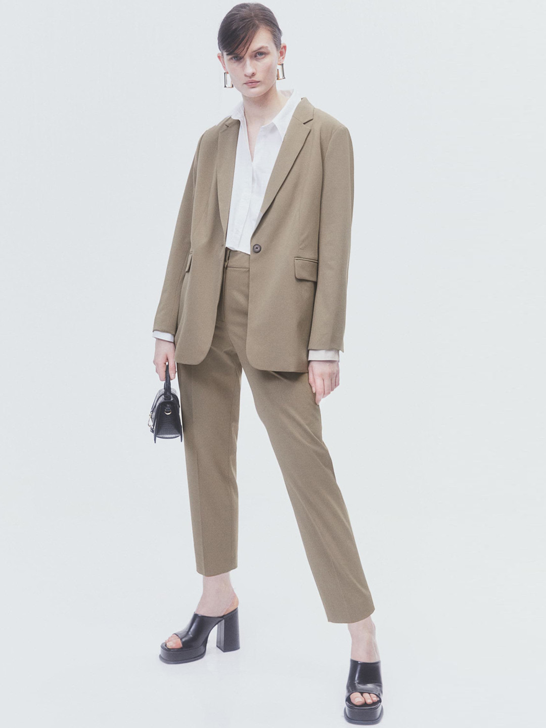 

H&M Women Cigarette Trousers, Beige