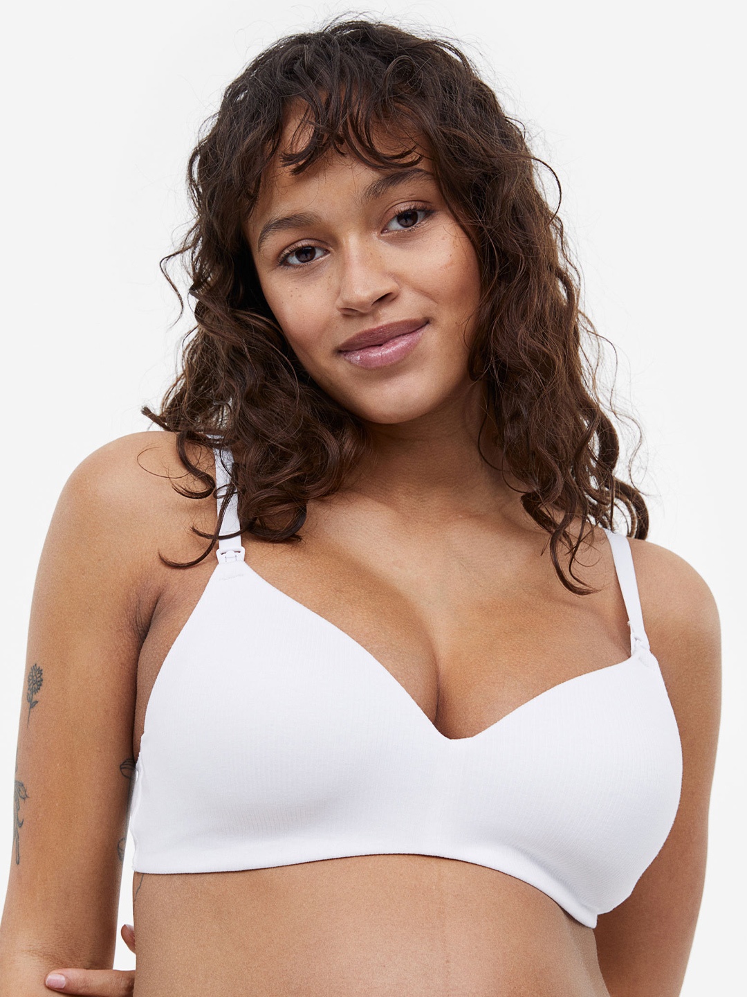 

H&M MAMA 2-Pack Padded Nursing Bras, White