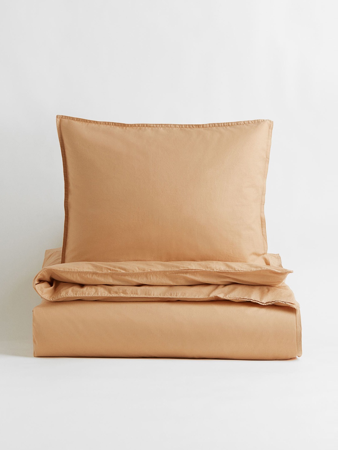 

H&M Mustard Yellow Washed Cotton Duvet Cover Set