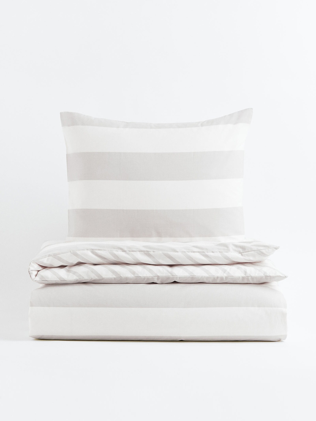 

H&M Kids Grey & White Single Duvet Cover Set