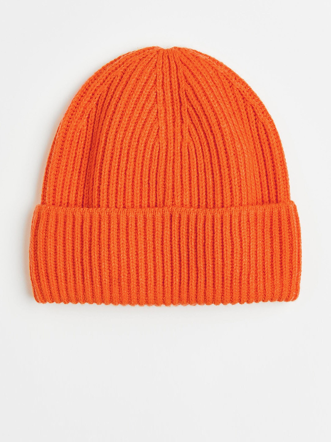 

H&M Women Rib-Knit Hat, Orange