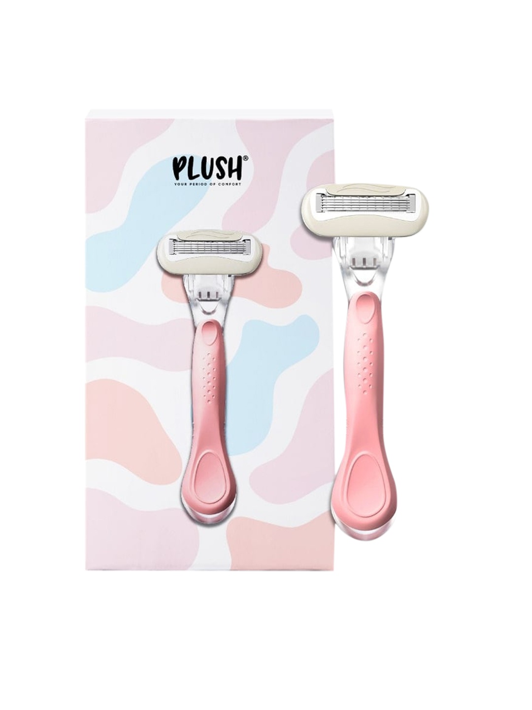 

Plush 5-Blade Body Razor for Smooth Shave with Aloe Vera Lubricating Strip & Vitamin E, White