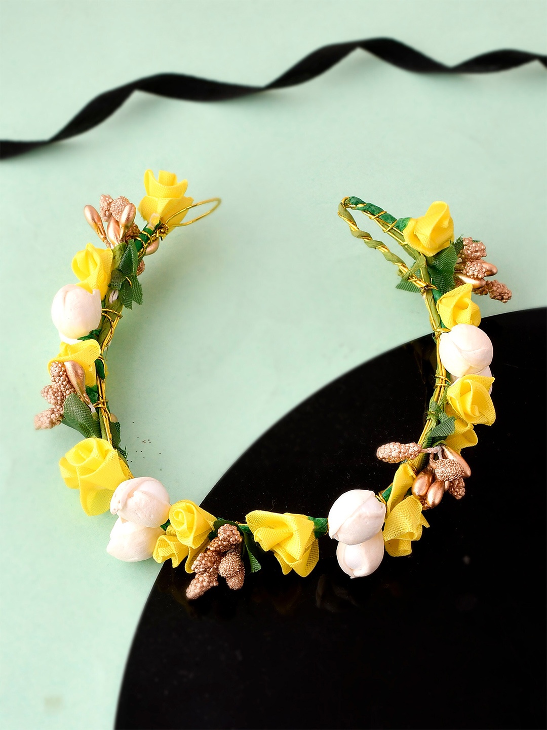 

Silvermerc Designs Women Embellished Tiara, Yellow