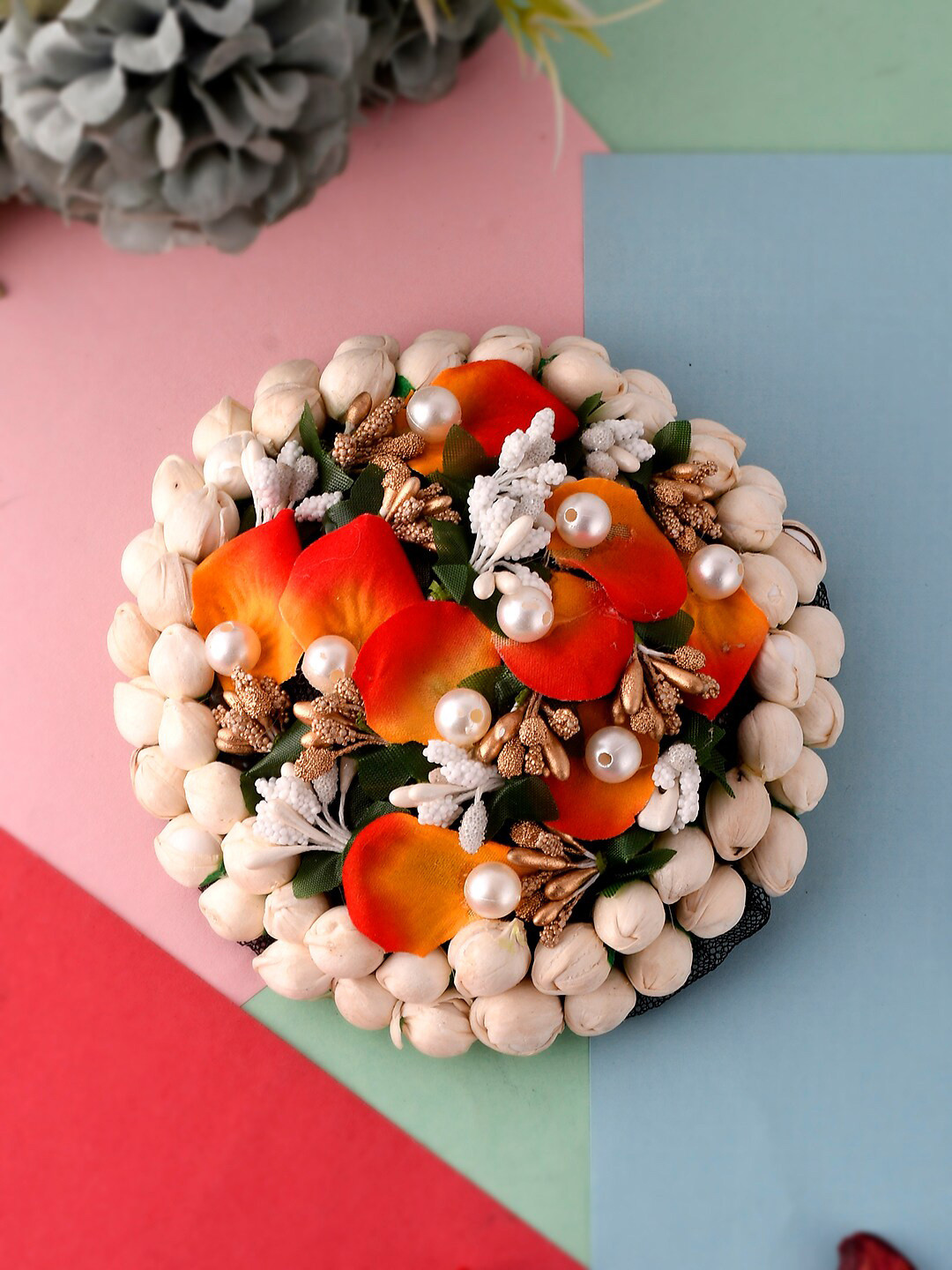 

Silvermerc Designs Women Embellished Hair Accessory, Orange