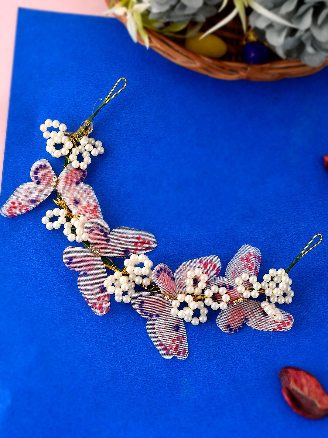 

Silvermerc Designs Women Embellished Butterfly Tiara, Pink