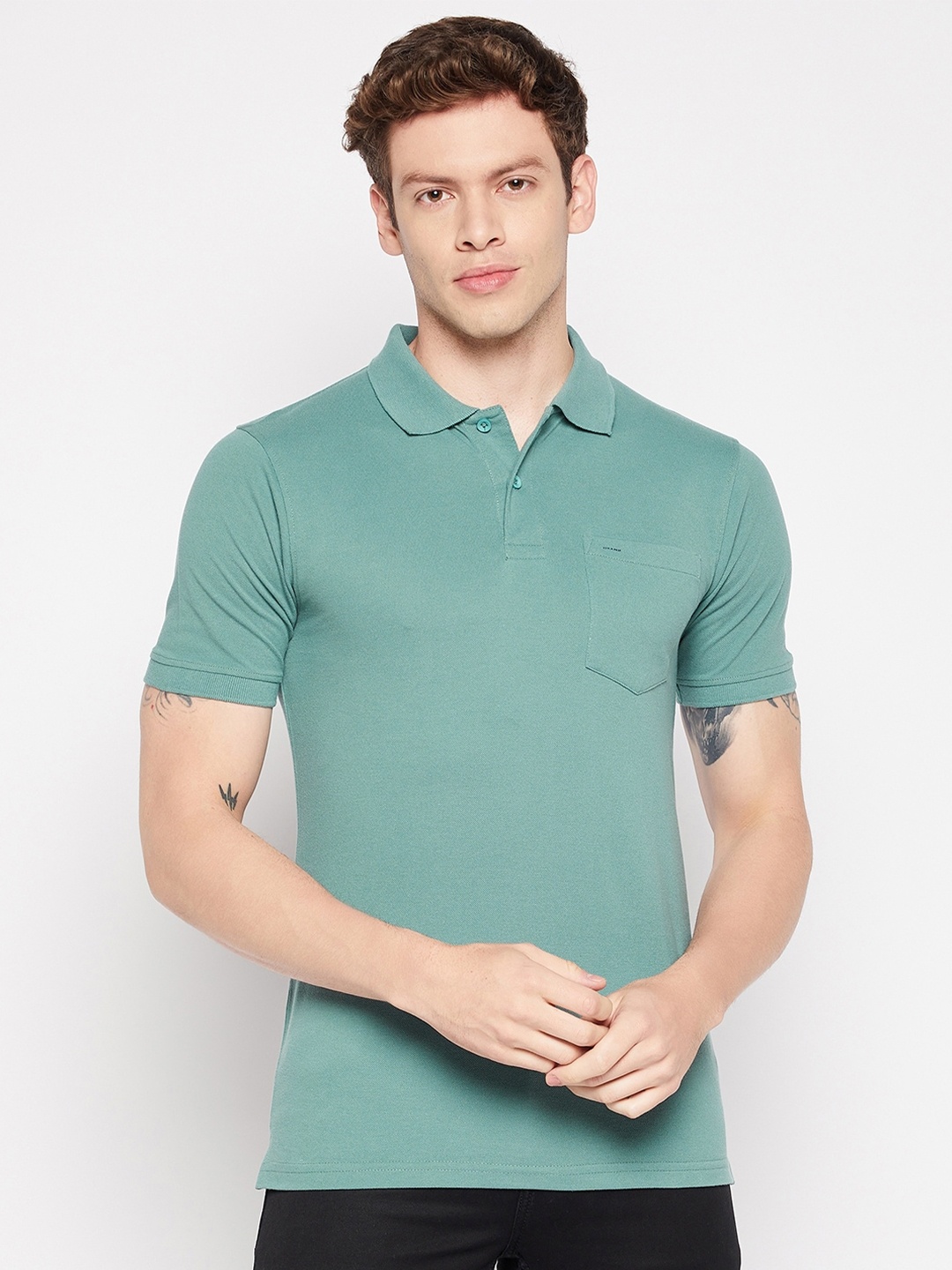 

Okane Plus Size Cotton T-shirt, Green