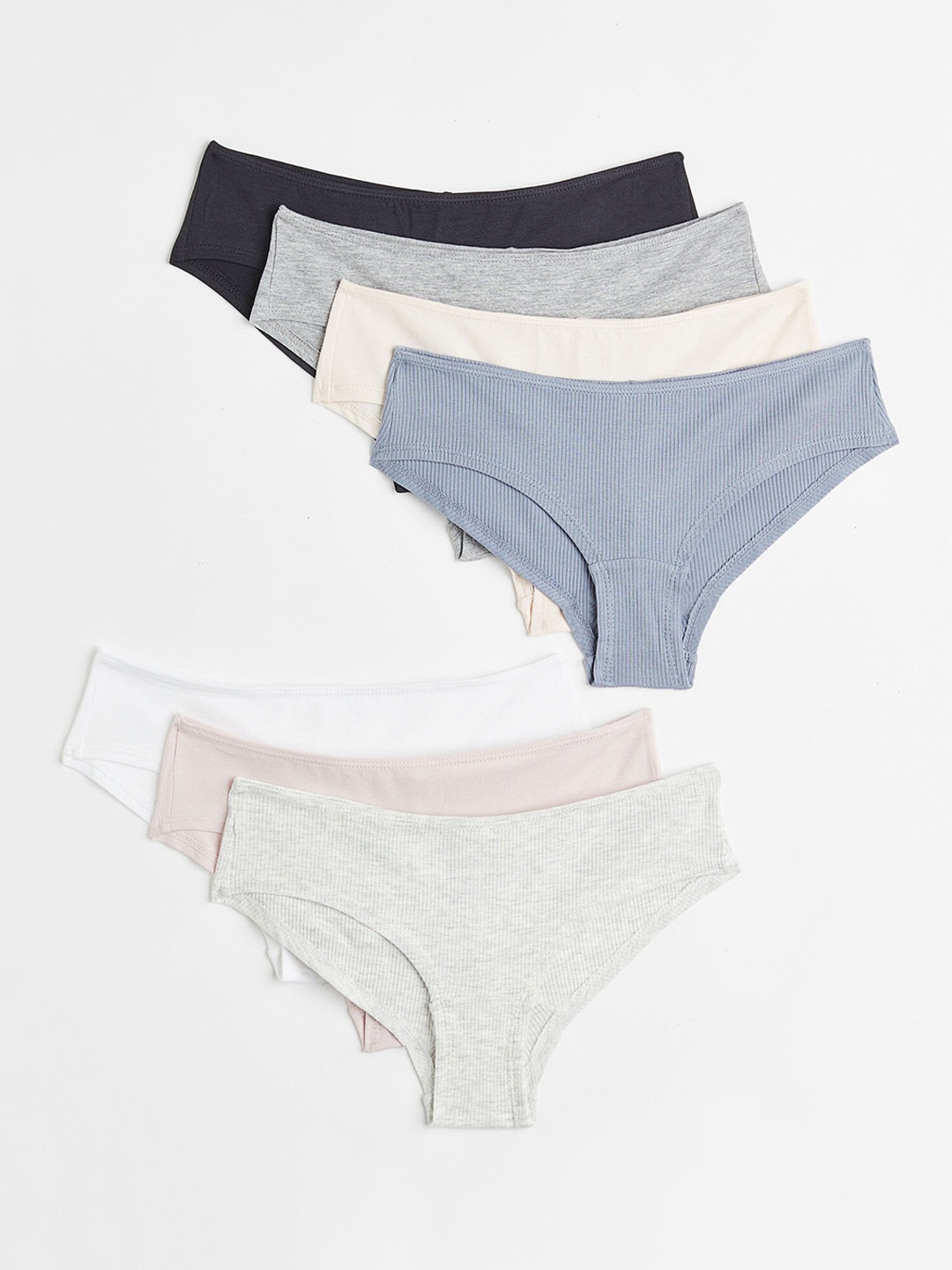 

H&M Women 7-Pack Cotton Hipster Briefs, Black