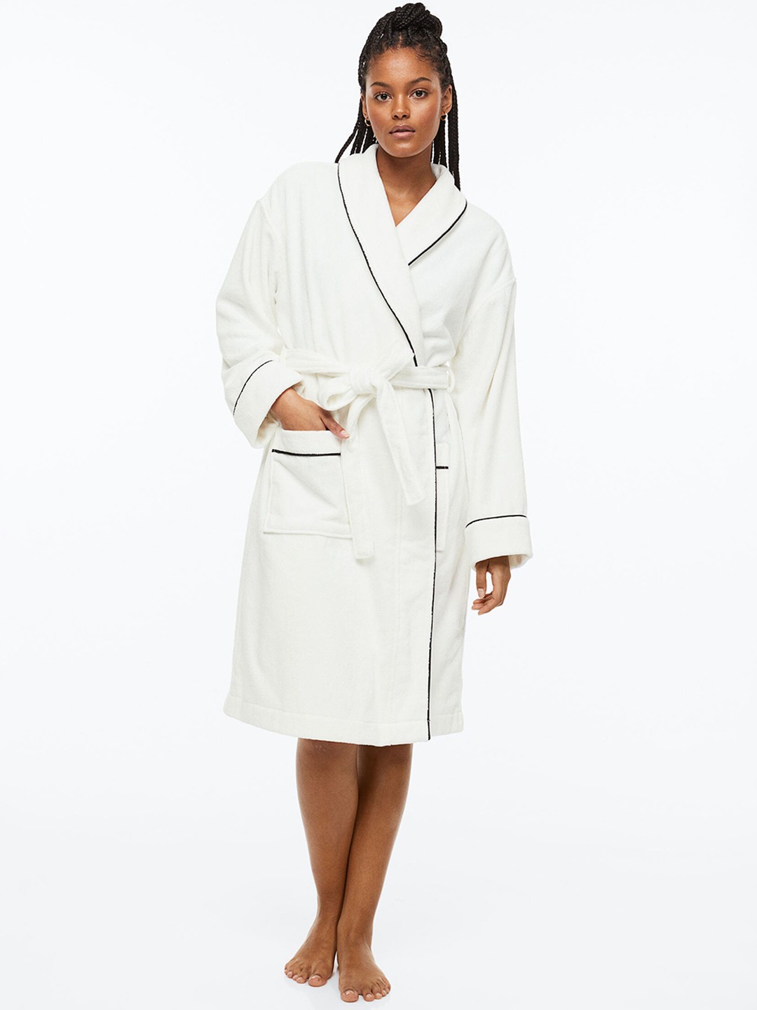 

H&M Terry Dressing Gown, White