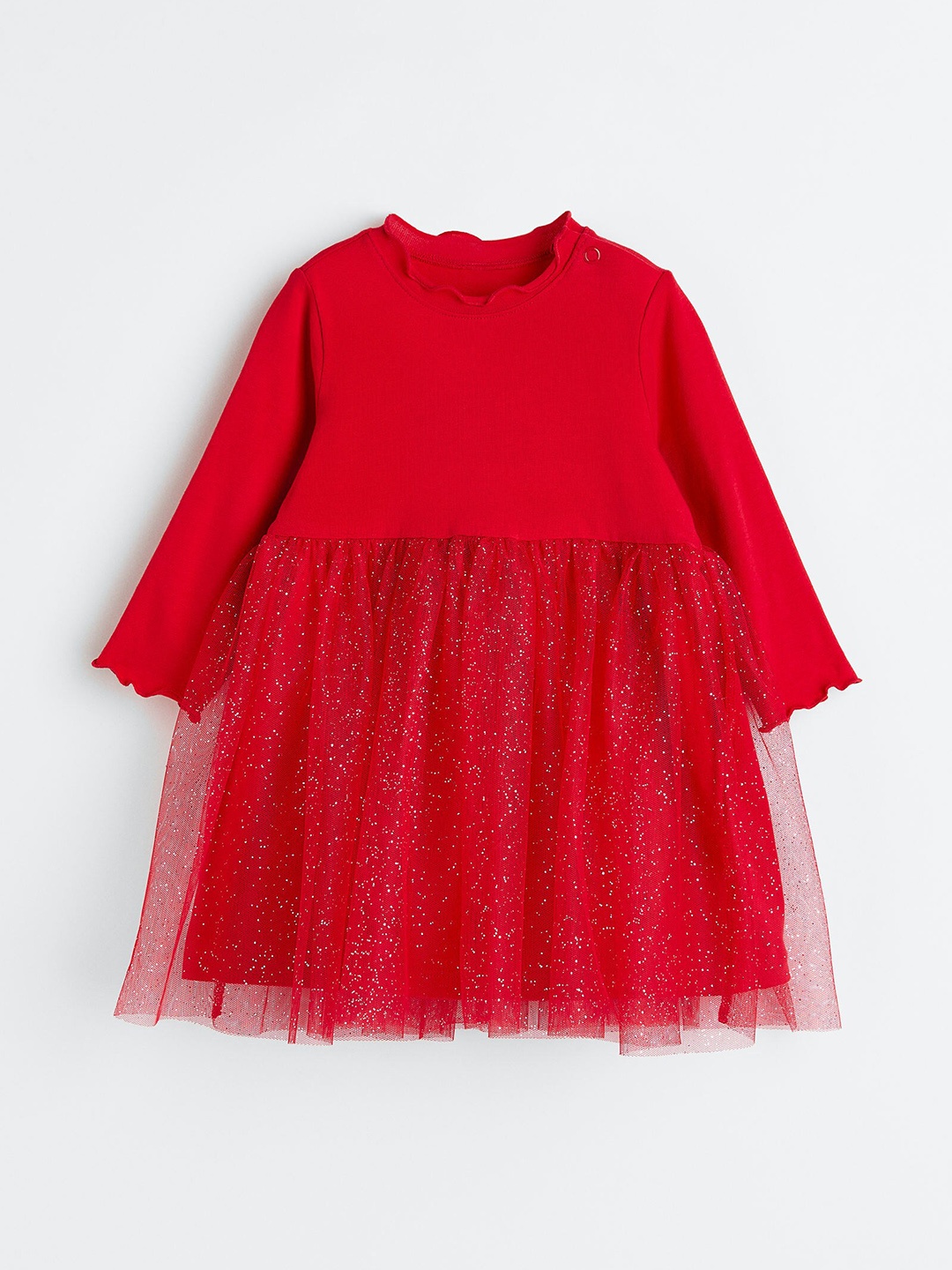 

H&M Girls Tulle-skirt Jersey Dress, Red