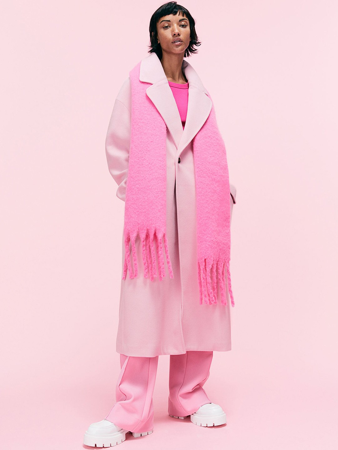 

H&M Women Coat, Pink
