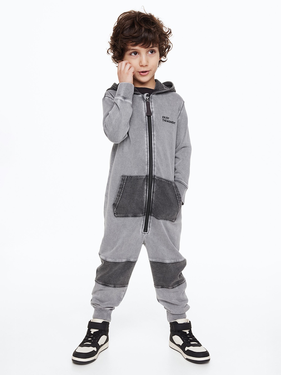 

H&M Boys Sweatshirt All-In-One Suit, Grey
