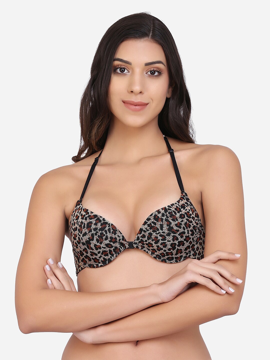 

Da Intimo Abstract Underwired Lightly Padded Bra, Beige