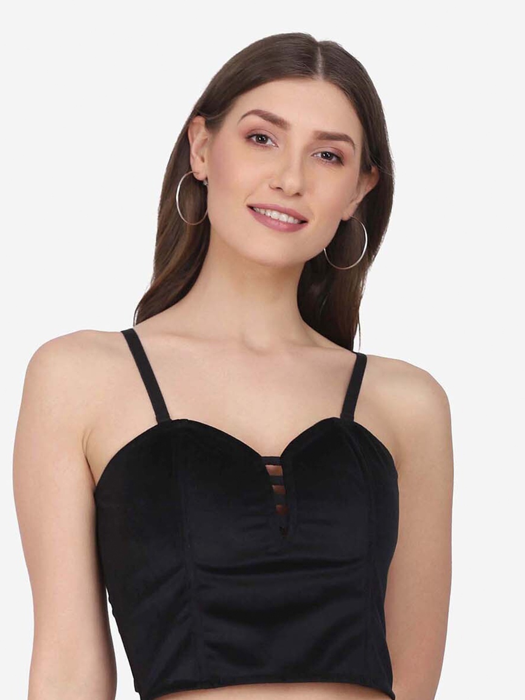 

Da Intimo Underwired Lightly Padded Bralette Bra, Black