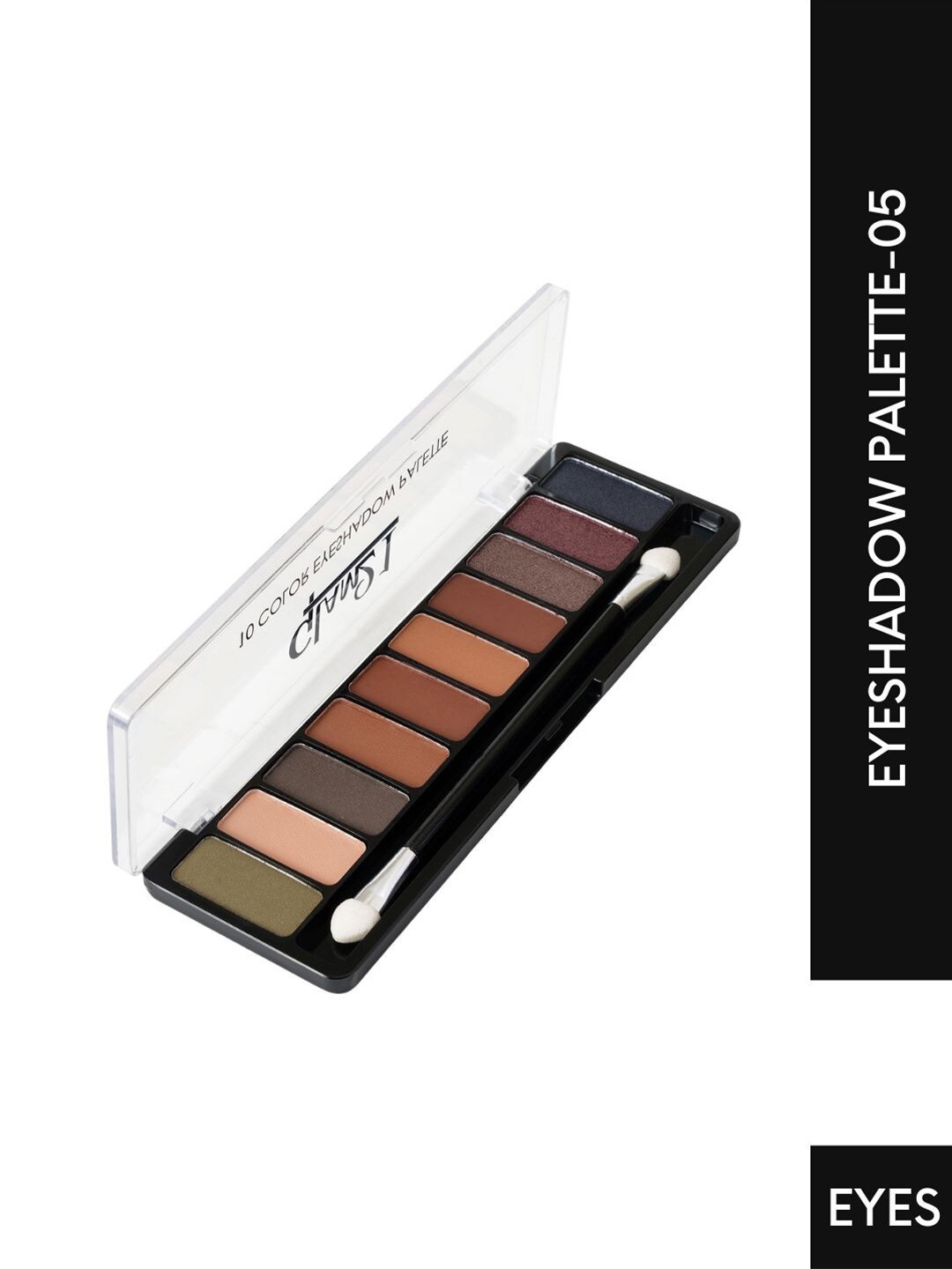 GLAM21 Long Lasting 10 Color Eye Shadow Palette 13.5 g - Shade 05, Brown