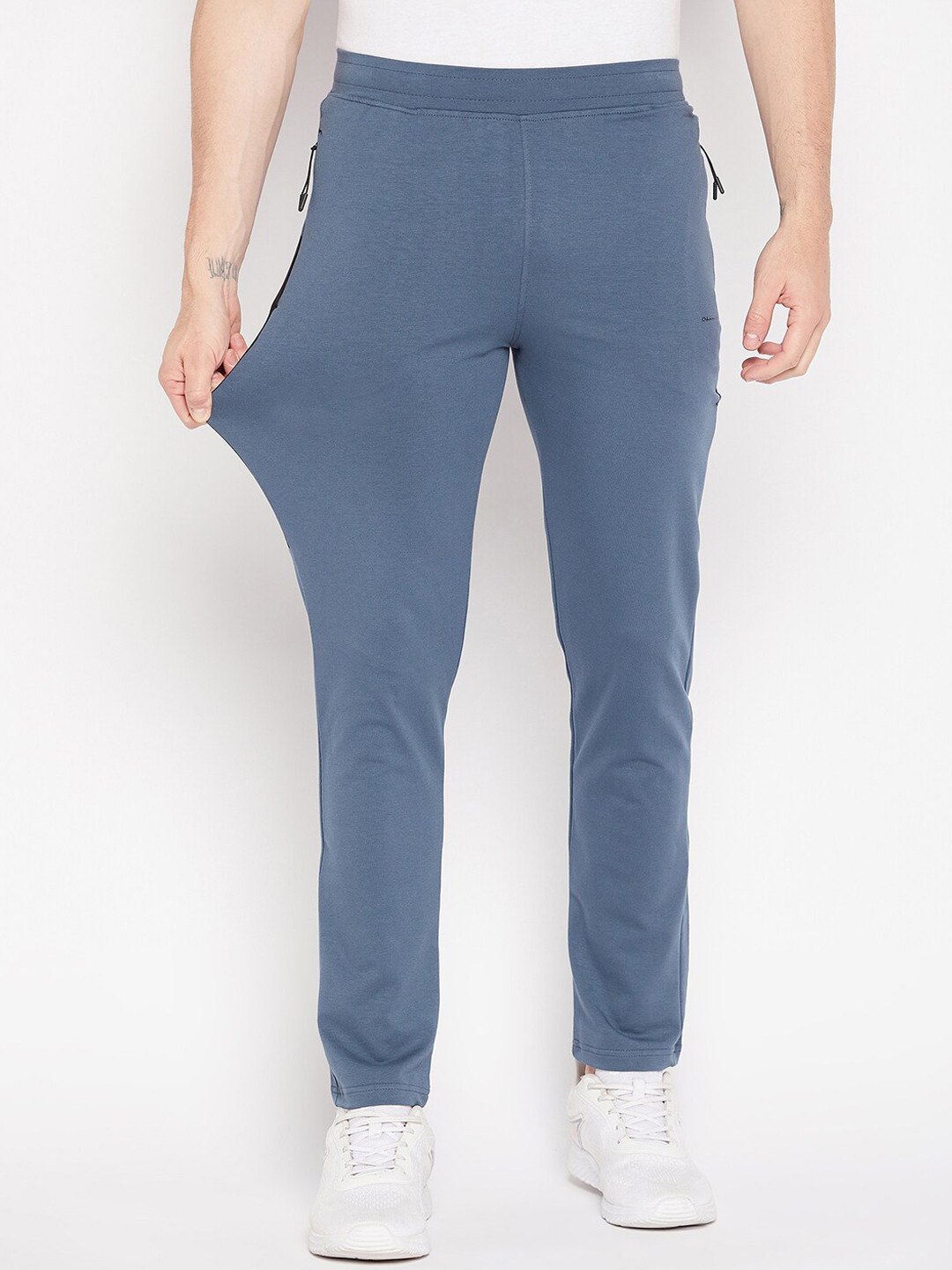 

Okane Men Mid-Rise Track Pants, Blue