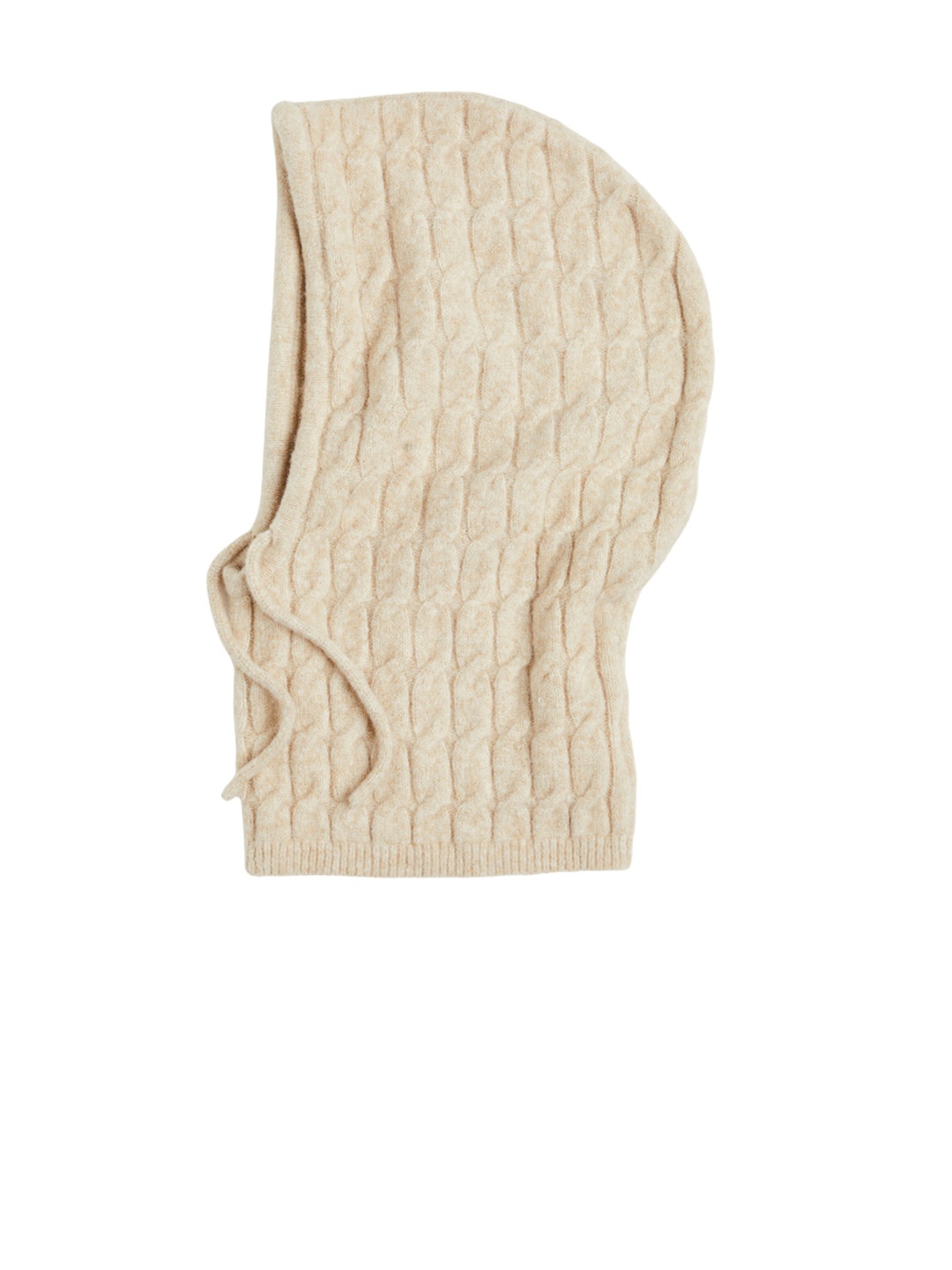 

H&M Women Ribbed Balaclava, Beige