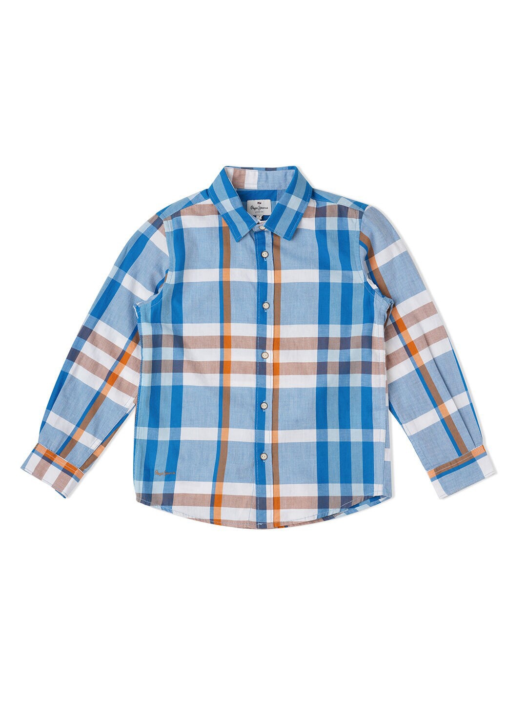 

Pepe Jeans Boys Relaxed Checked Cotton Casual Shirt, Blue