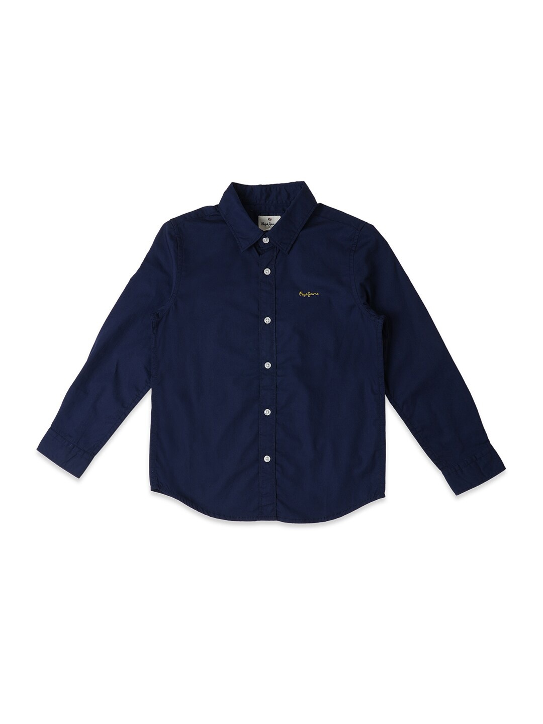 

Pepe Jeans Boys Spread Collar Relaxed Cotton Casual Shirt, Blue