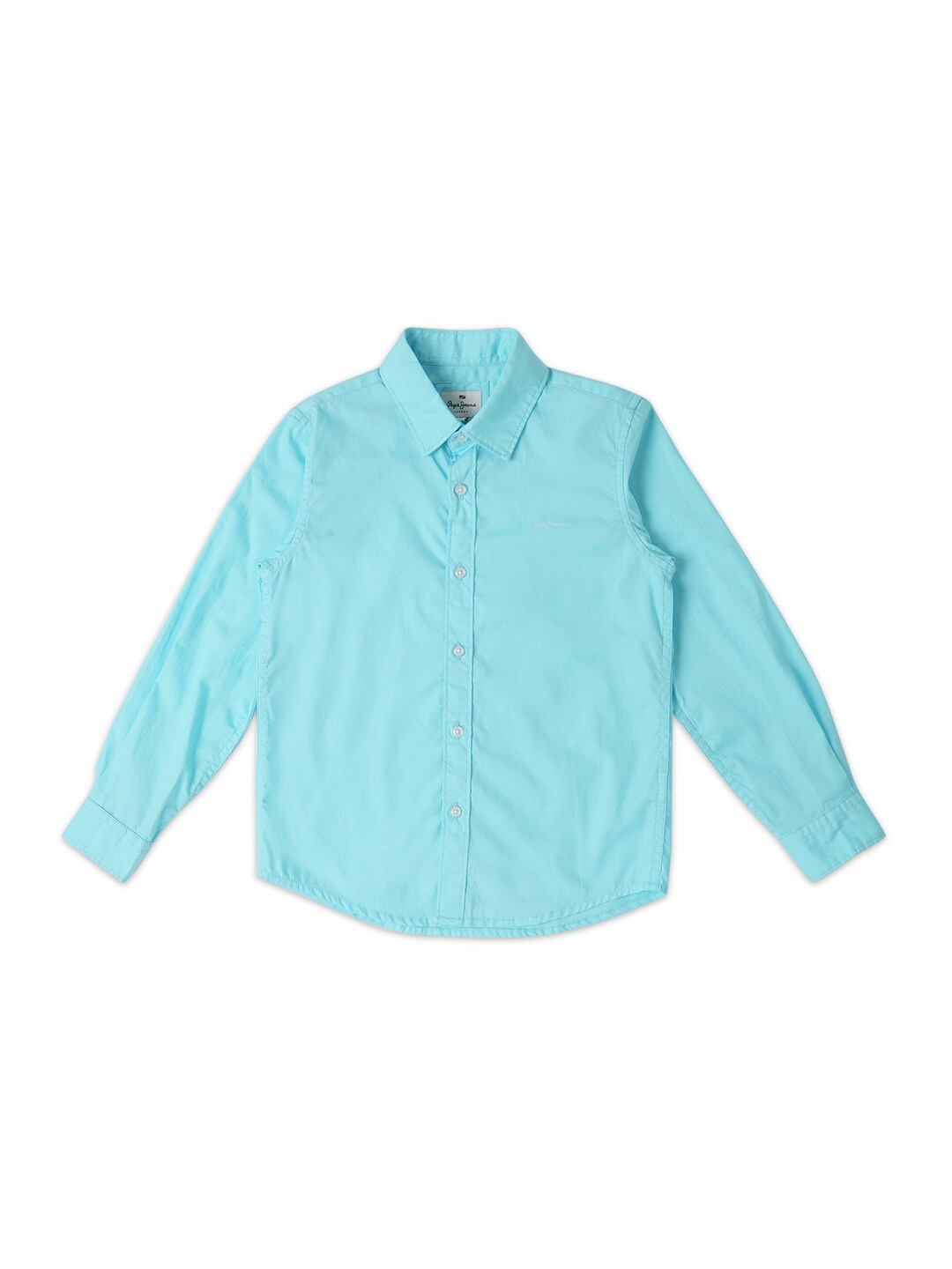 

Pepe Jeans Boys Spread Collar Relaxed Cotton Casual Shirt, Blue