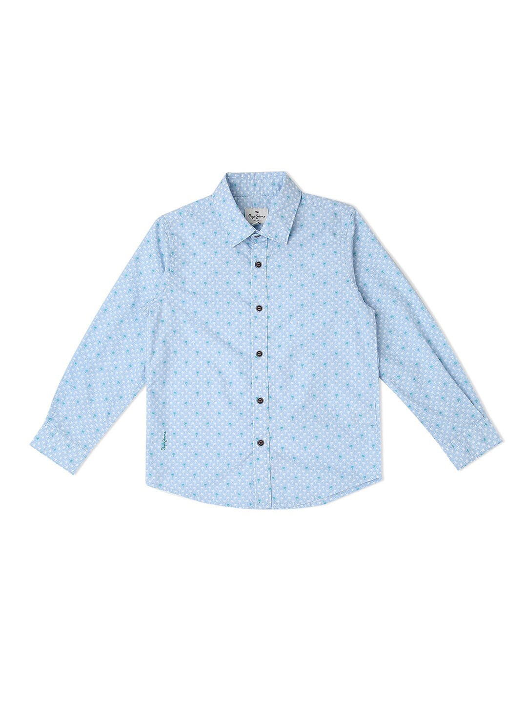 

Pepe Jeans Boys Relaxed Micro Ditsy Printed Cotton Casual Shirt, Blue