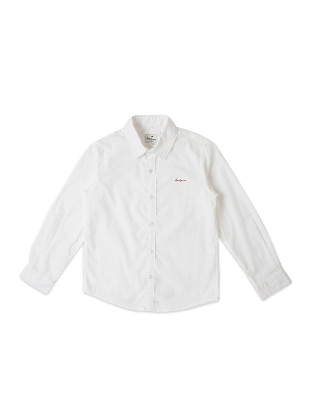 

Pepe Jeans Boys Spread Collar Relaxed Cotton Casual Shirt, White