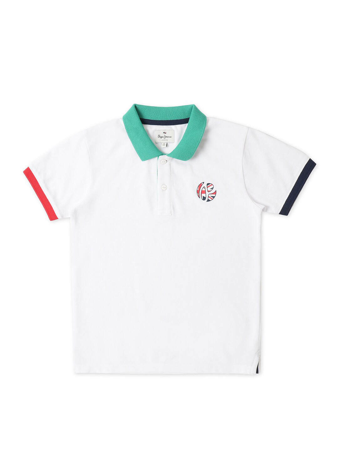 

Pepe Jeans Boys Polo Collar Cotton T-shirt, White